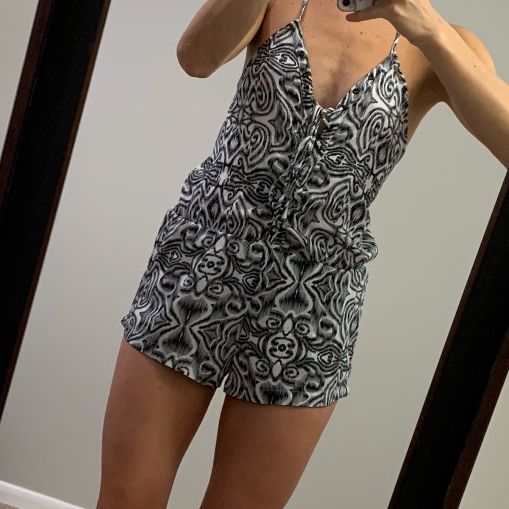 Black White Romper - image 1